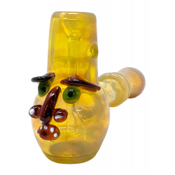 7" Face Art Chamber Silver Fumed Bubbler [SJN21]